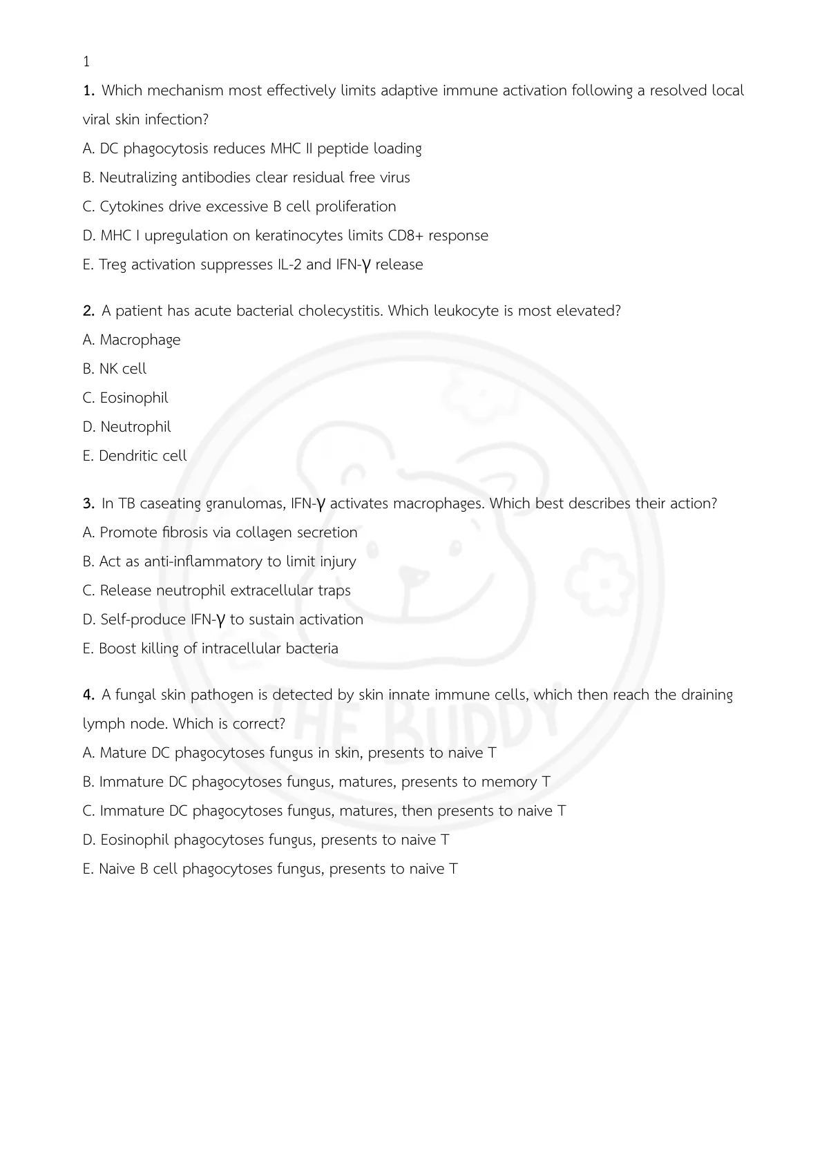 ตัวอย่างหน้าที่ 3 ของ Medical Immunology Duo Pack